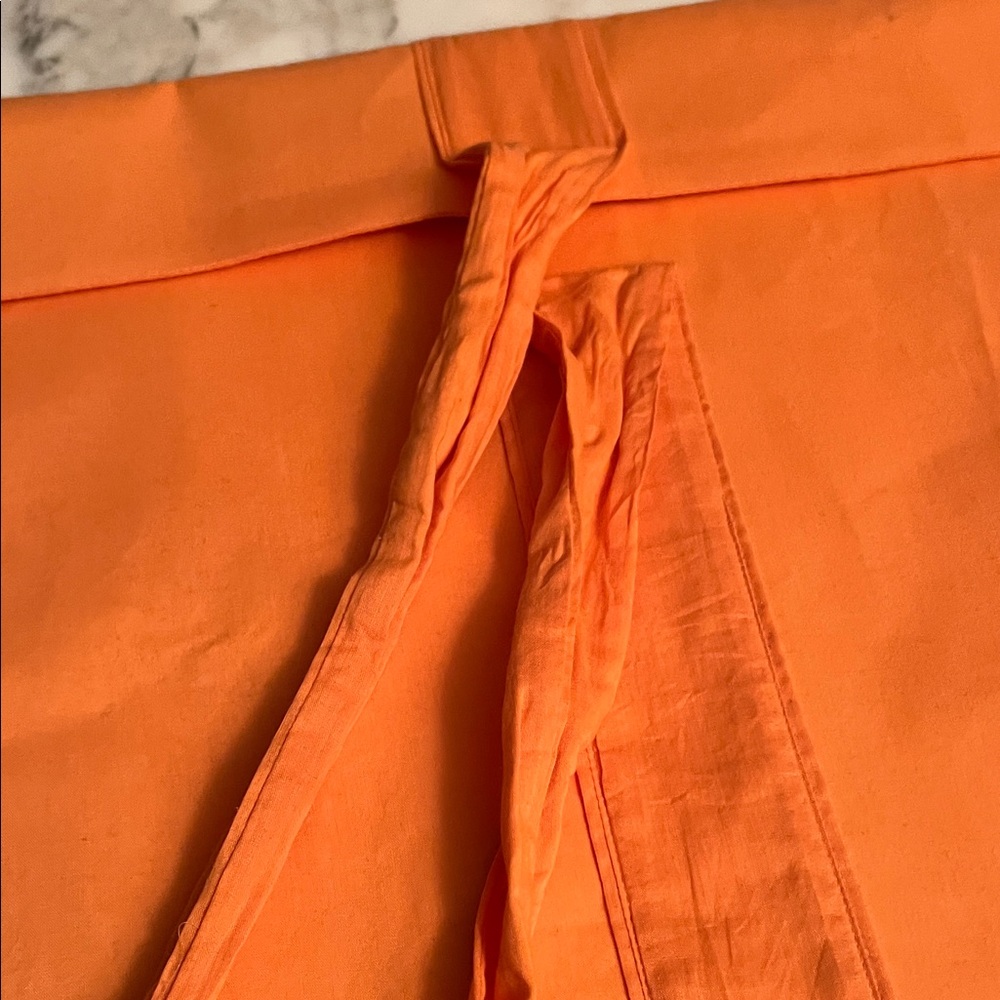 Coniglio Palm Beach Signature Orange Packing Bag With Bow View 6